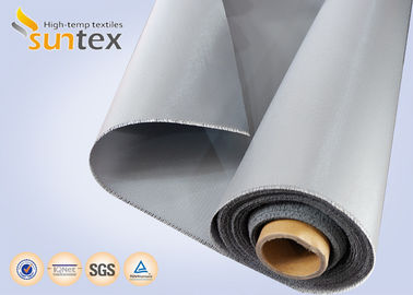36 Oz. Silver Grey Silicone Coated Fiberglass Fabric For Fireproof Removable Insulation Blankets