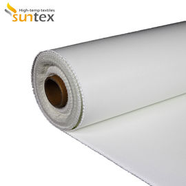 White Silicone Rubber Coated Fiberglass Cloth For Industrial Fire Blankets And Fire Blanket Rolls