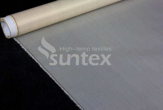 Wholesale PTFE Coated Fiberglass Fabric with High Temperature Resistance and 550℃ Temperature Resistance in Silver Grey Color