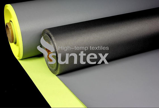 Wholesale PTFE Coated Fiberglass Fabric with High Temperature Resistance and 550℃ Temperature Resistance in Silver Grey Color