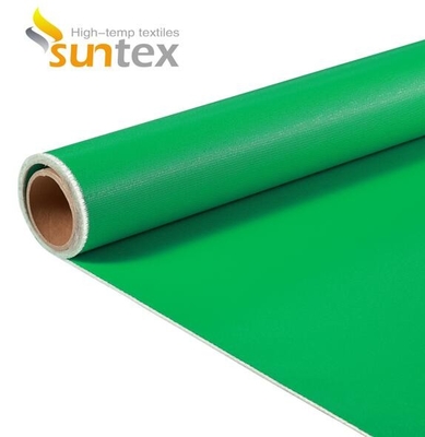 Red Fire Resistant Silicone Coated Glass Cloth Fabric For Hvac System Duct Connector