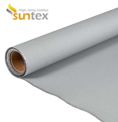 Red Fire Resistant Silicone Coated Glass Cloth Fabric For Hvac System Duct Connector