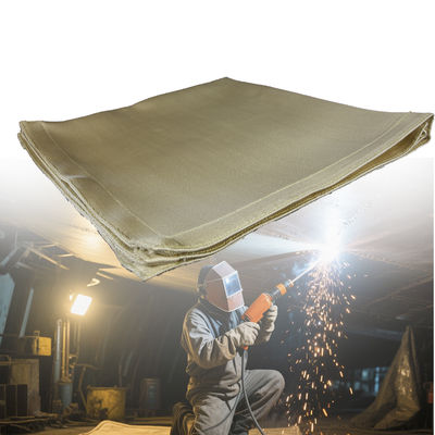 17 Oz 16 Mil Fireproof Welding Blanket with Sparks Protection for High Temperature Safety