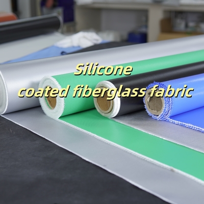 Silicone Coated Fiberglass Fabric 400 g/sqm -50C to 500C Fireproof