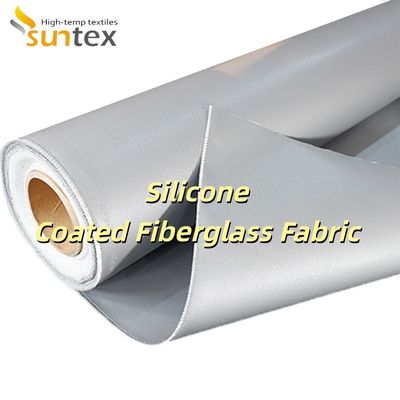 Tear Resistant Alkali Free Grey Color Silicone Coated Fiberglass Fabric for Industrial Insulation