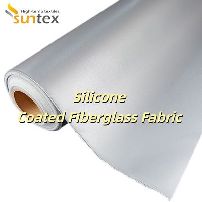 Fire Retardant Silicone Coated Fiberglass Fabric with 400 g/sqm Weight and 0.3 mm Thickness for High Temperature Applications