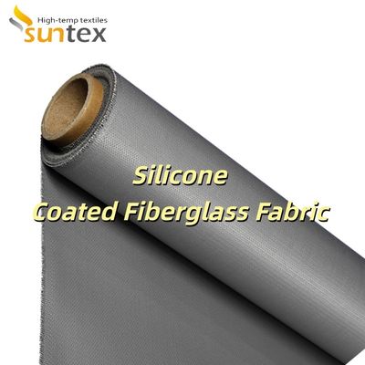 Double Side Silicone Coated Fiberglass Fabric 0.3mm Thickness 400 g/sqm Weight 1/1.2/1.5m Width Fireproof Insulation Material