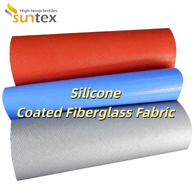 Durable 0.3 mm Thickness 400 g/sqm Silicone Coated Fiberglass Fabric for High Temperature Areas with 1 / 1.2 / 1.5 meter Width