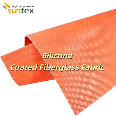 Flame Retardant Silicone Coated Fiberglass Fabric with Temperature Resistance -50C to 500C and 400 g/sqm Weight