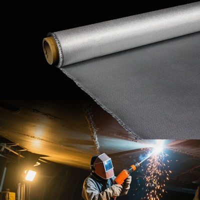 Fireproof Welding Blanket with Texturized Fiberglass Cloth and Abrasion Resistant Polyurethane Coating in 1m to 1.55m Width