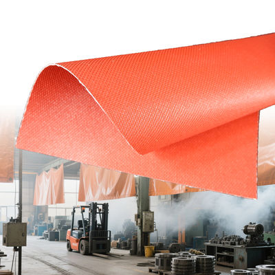 Silicone Coated Fiberglass Fabric with 50 m / 100 m Roll Length Splash Proof and Anti-Aging Properties for Industrial Use