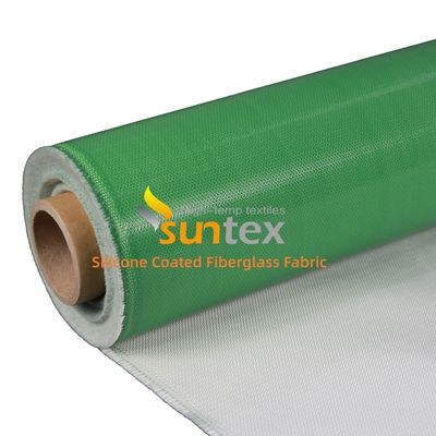 Double Sides Silicone Coated Fiberglass Fabric with 50 m / 100 m Roll Length and Corrosion Resistant Properties