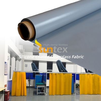 Heat Insulation Fireproof Silicone Coated Fiberglass Fabric for High Temperature Protection