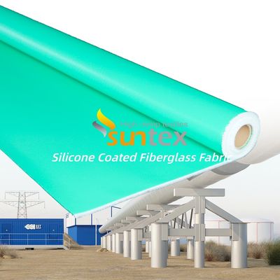 High Temperature Resistance Silicone Coated Fiberglass Fabric with 400 g/sqm Weight and 0.3 mm Thickness for Fireproofing