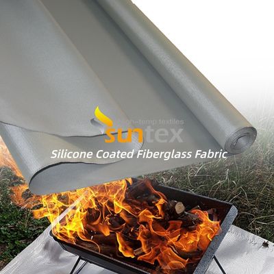 Double-Sided Silicone Coated Fiberglass Fabric with 50 m / 100 m Roll Length and Water Repellent Properties for High-Temperature Applications