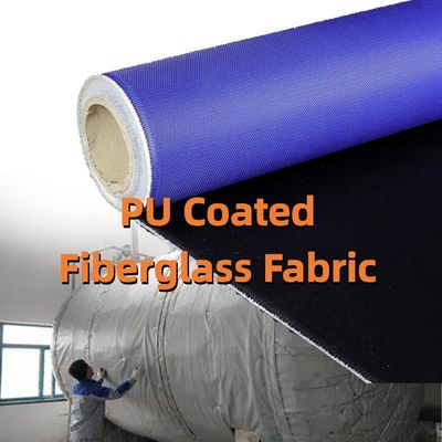 460 g/sqm 0.41 mm PU Coated Fiberglass Fabric with 1m to 1.55m Width for Heat and Abrasion Resistance