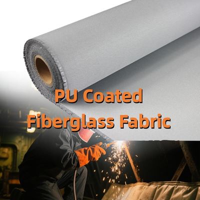 Fire Resistant PU Coated Fiberglass Fabric with 1800°C Temperature Resistance Customizable Widths and Double Side Coating
