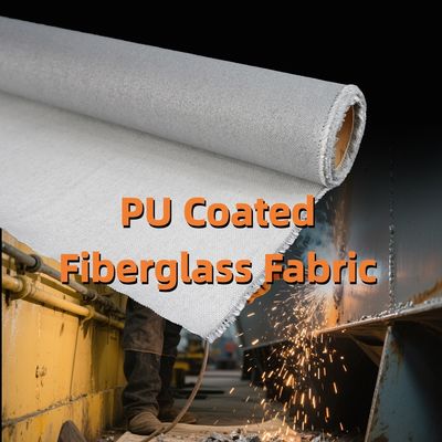 Customizable Heat Resistant PU Coated Fiberglass Fabric with High Silica Coating for Fireproof Applications