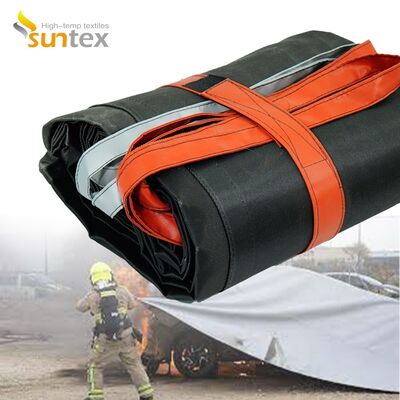 EV Car Fire Blanket with 550℃/1000℃ Thermal Resistance for Oxygen Deprivation and Gray Color Protection