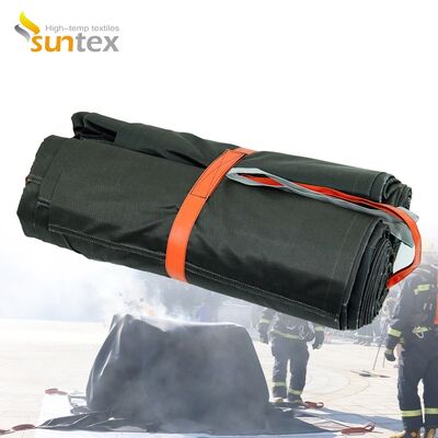 Durable EV Car Fire Blanket with 550℃/1000℃ Thermal Resistance for Oxygen Deprivation and Easy Two-Person Deployment