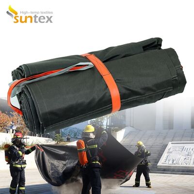 Gray EV Car Fire Blanket with 550℃/1000℃ Thermal Resistance and Oxygen Deprivation for Fire Safety