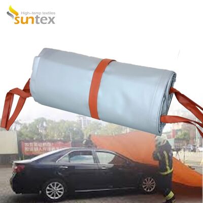 Reusable EV Car Fire Blanket with 550℃/1000℃ Thermal Resistance and Oxygen Deprivation for Lithium-Ion Battery Fires