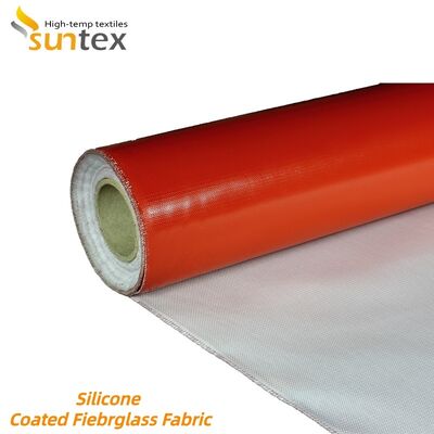 Durable Fireproof Waterproof Silicone Coated Fiberglass Fabric 850g/m2 for High Temperature Resistance