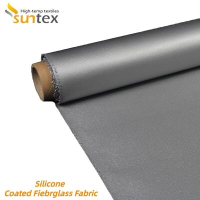 Fireproof Silicone Coated Fiberglass Fabric 850g/m2 High Silica Fiberglass Cloth Heat Resistant