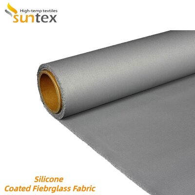 Double Side Silicone Coated Fiberglass Fabric Fireproof Waterproof High Silica Fiberglass Cloth for Industrial Use