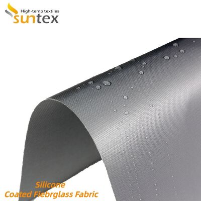 850g/m2 Fireproof Heat Resistant Silicone Coated Fiberglass Fabric High Silica Fiberglass Cloth