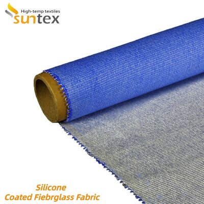 Double Side Silicone Rubber Coated Fiberglass Fabric - Fireproof and 850g/m2 High Silica Fiberglass Cloth