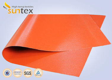 17 OZ. Red Silicone Coated Fiberglass Fabric For Welding Blankets & Curtains