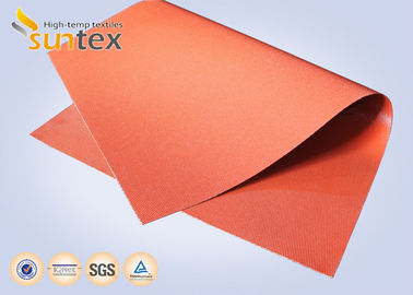 17 OZ. Red Silicone Coated Fiberglass Fabric For Welding Blankets & Curtains
