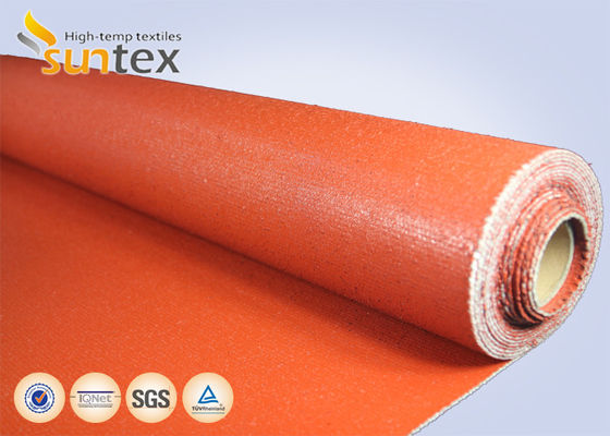 Fireproof Silicone Coated Fiberglass Fabric with Temperature Resistance from -50 to 550°C and 850g/m2 Weight for Industrial Safety