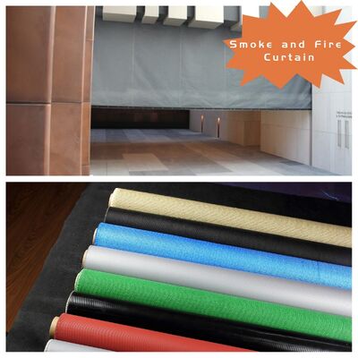 Silicone Coated Fire Curtain Fabric with 550°C Temperature Resistance and 0.6mm Thickness for Fire and Smoke Protection