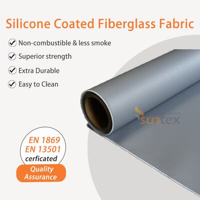 Fireproof Silicone Coated Fiberglass Fabric 850g/m2 High Silica Fiberglass Cloth Heat Resistant