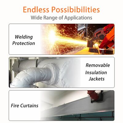 850g/m2 Fireproof Heat Resistant Silicone Coated Fiberglass Fabric High Silica Fiberglass Cloth