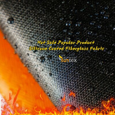 High Temperature Resistance Alkali Free 850g/m2 Silicone Coated Fiberglass Fabric for Heat Insulation