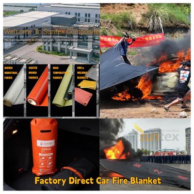 550℃/1000℃ Thermal Resistance EV Car Fire Blanket with Oxygen Deprivation for Emergency Fire Safety in Gray