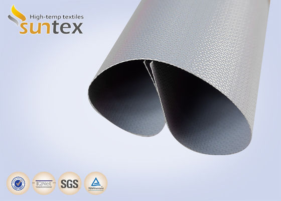 Durable PTFE Coated Fiberglass Fabric with 550℃ Temperature Resistance, Silver Grey Color, and 4H Satin Weave for Fire Safety Applications