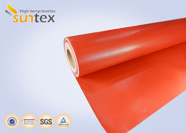 Fireproof Silicone Coated Fiberglass Fabric with Temperature Range -50°C to 500°C, 400 g/sqm Weight, and 0.3 mm Thickness for Industrial Insulation