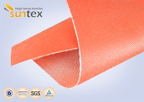 Fireproof Waterproof Silicone Coated Fiberglass Fabric 850g/m2 for High Temperature Resistance
