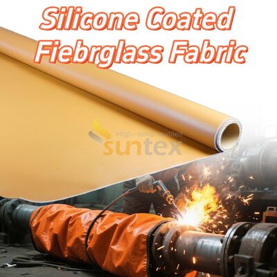 High Temperature Resistant Fireproof Anti-tear Silicone Coated Fiberglass Fabric for Industrial Use
