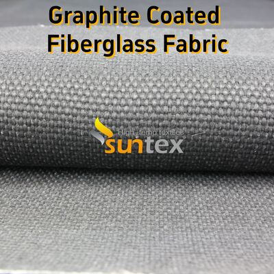 Graphite Coated Fiberglass Fabric with 750℃ Temperature Resistance 28.82oz/sqy Unit Weight and Black Plain Pattern for Welding Blanket