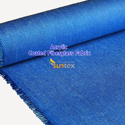 Fireproof Acrylic Coated Fiberglass Fabric with 550 Degree C Temperature Resistance for Welding Blankets