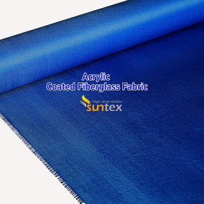 Fireproof Acrylic Coated Fiberglass Fabric with 550 Degree C Temperature Resistance for Welding Blankets