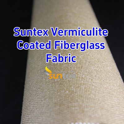 750℃ Temperature Resistance Vermiculite Coated Fiberglass Cloth with 1070gsm Heavy Weight and Excellent Abrasion Resistance for Welding Blanket