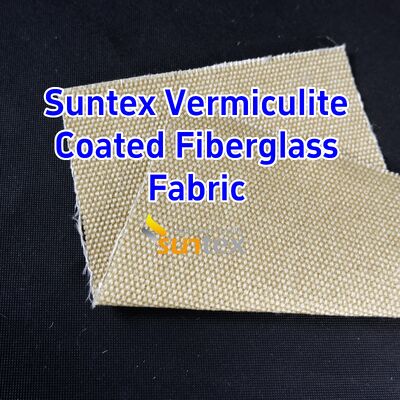 High Silica Fiberglass Fabric with Double-Sided Vermiculite Coating for 750℃ Temperature Resistance and Excellent Abrasion Resistance