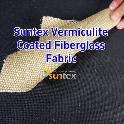 750℃ Temperature Resistance Vermiculite Coated Fiberglass Cloth with Excellent Abrasion Resistance and Double-Sided Vermiculite Coating