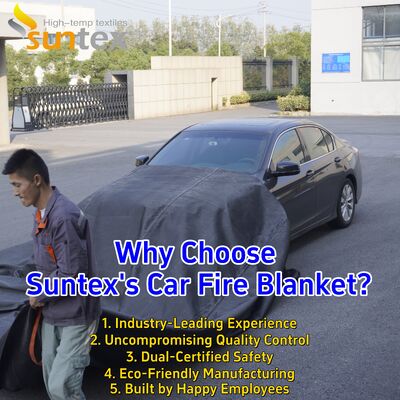 1200° C High Temperature Resistance Fiberglass EV Car Fire Blanket Stops EV Fires in 30 Seconds